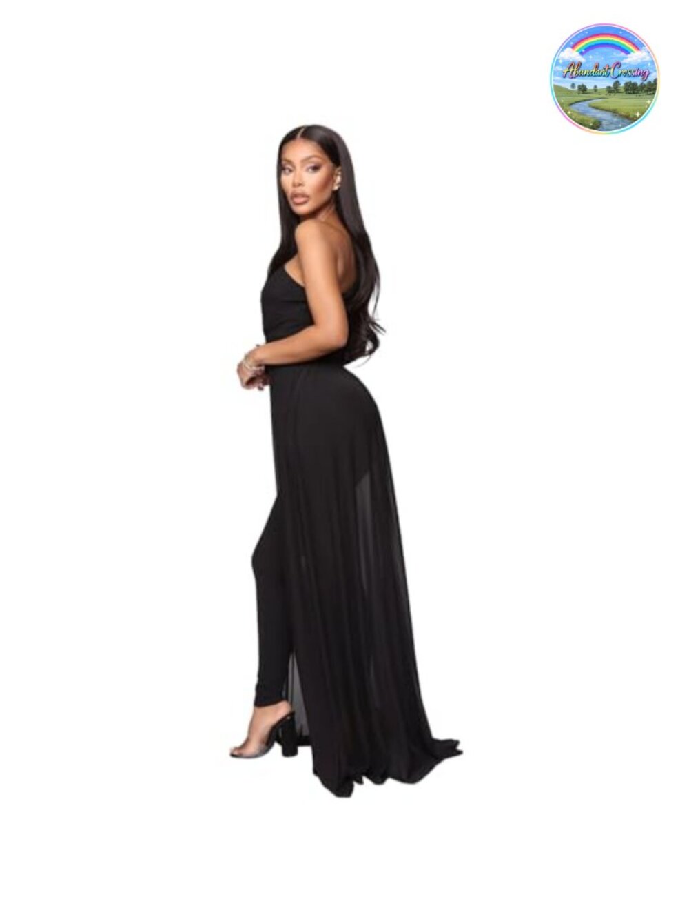 Women's One Shoulder Long Sleeve Jumpsuit Mesh Bodycon Formal Club Romper